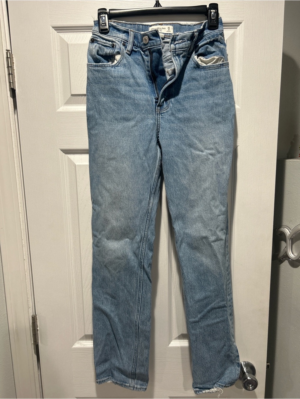 Abercrombie & Fitch Light Wash Straight-Leg Jeans
